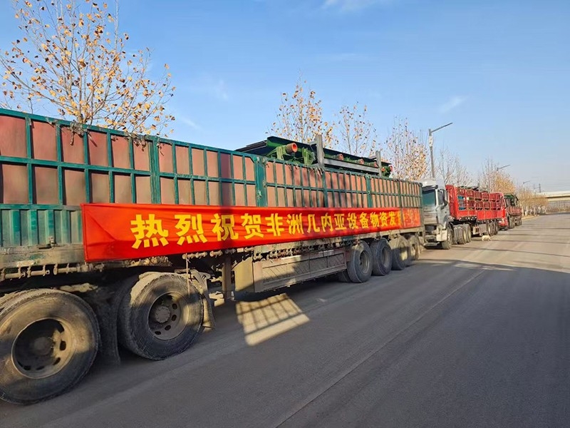 热烈祝贺非洲几内亚轨枕设备物资，大批量发货